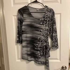 Stylish Black and Gray Women's Top